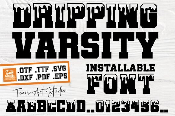 Ab Dripping Varsity: The Edgy College Font for Modern Design