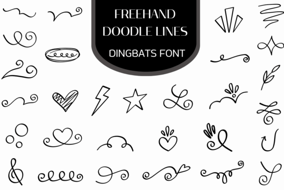 Freehand Doodle Lines: A Dingbats Font for Authentic Design