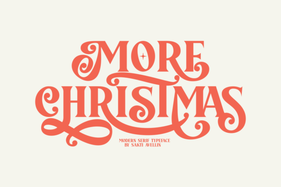 More Christmas Font: A Festive Serif for Cheerful Designs