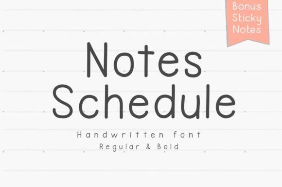 Notes Schedule: The Authentic Handwritten Font for Modern Design