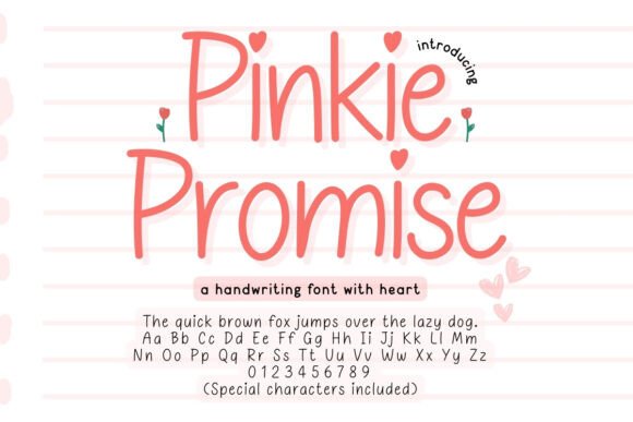 Pinkie Promise: A Whimsical Font for Heartfelt Projects