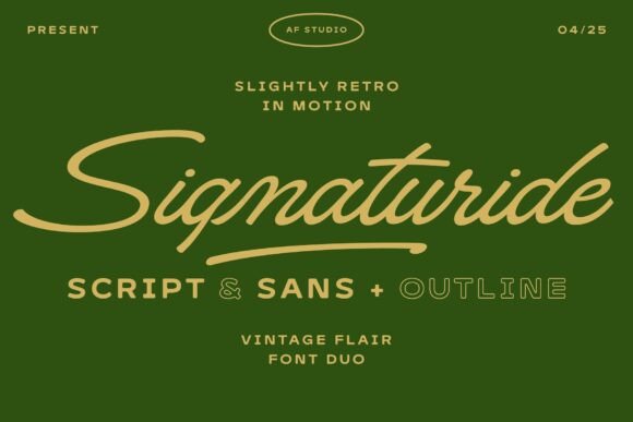 Signaturide: A Font Duo Blending Vintage Charm with Modern Utility