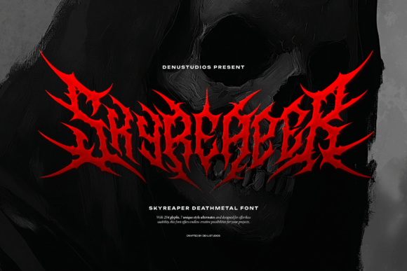 Skyreaper: The Razor-Sharp Death Metal Font for Brutal Design