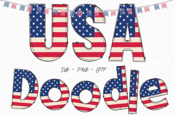 USA Doodle: The Playful Patriotic Font for Creative Projects