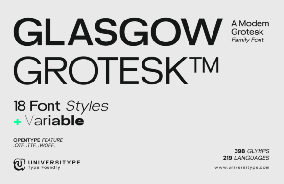 UT Glasgow Grotesk: The Modern Sans Serif for Every Project
