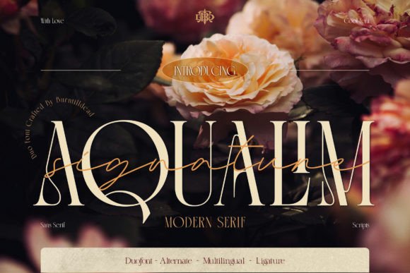 When Classic Serif Meets Script: The Aqualim Signature Duo